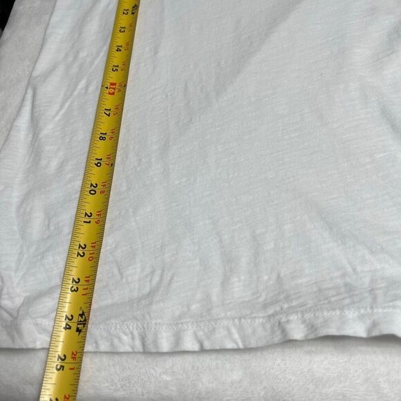 Rowan Tyler Slub Tee White Short Sleeve Shirt XS Women - Picture 10 of 10